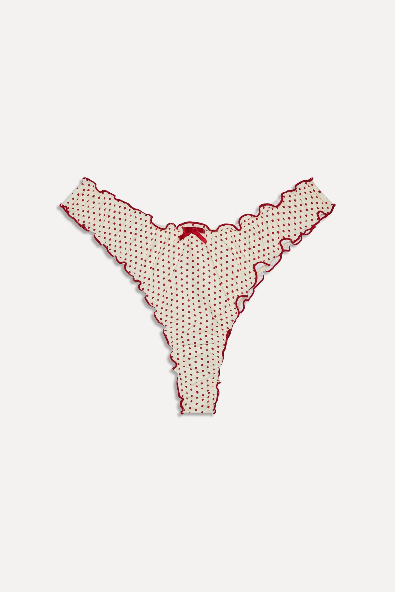 x BELLA HADID Dalton Micro Bikini Bottom - Strawberry Polka Dot - Image 3