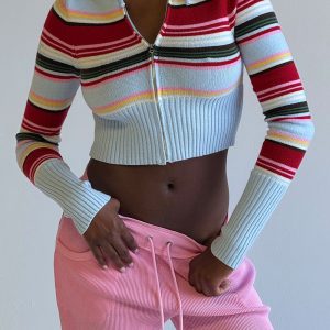 Aimee Zip Up Knit Hoodie - Ocean Ave