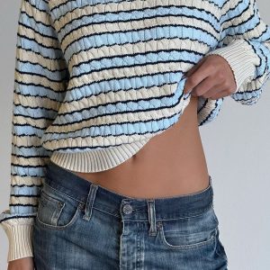 Piper Cotton Knit Sweater - Lighthouse