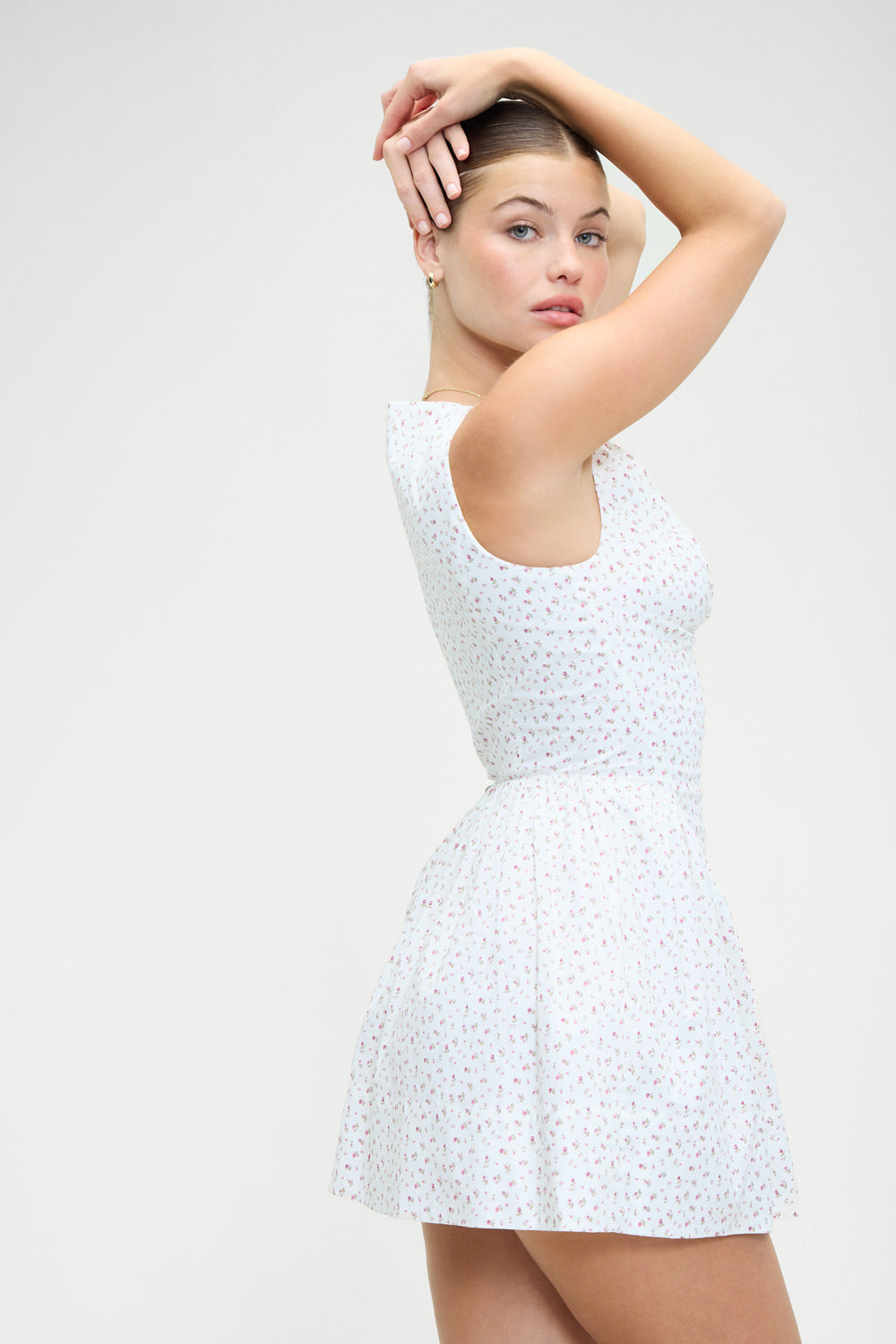 Charlotte Floral Corset Mini Dress - Tea Party - Image 6