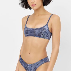 Dallas Bralette Bikini Top - Blue Jean