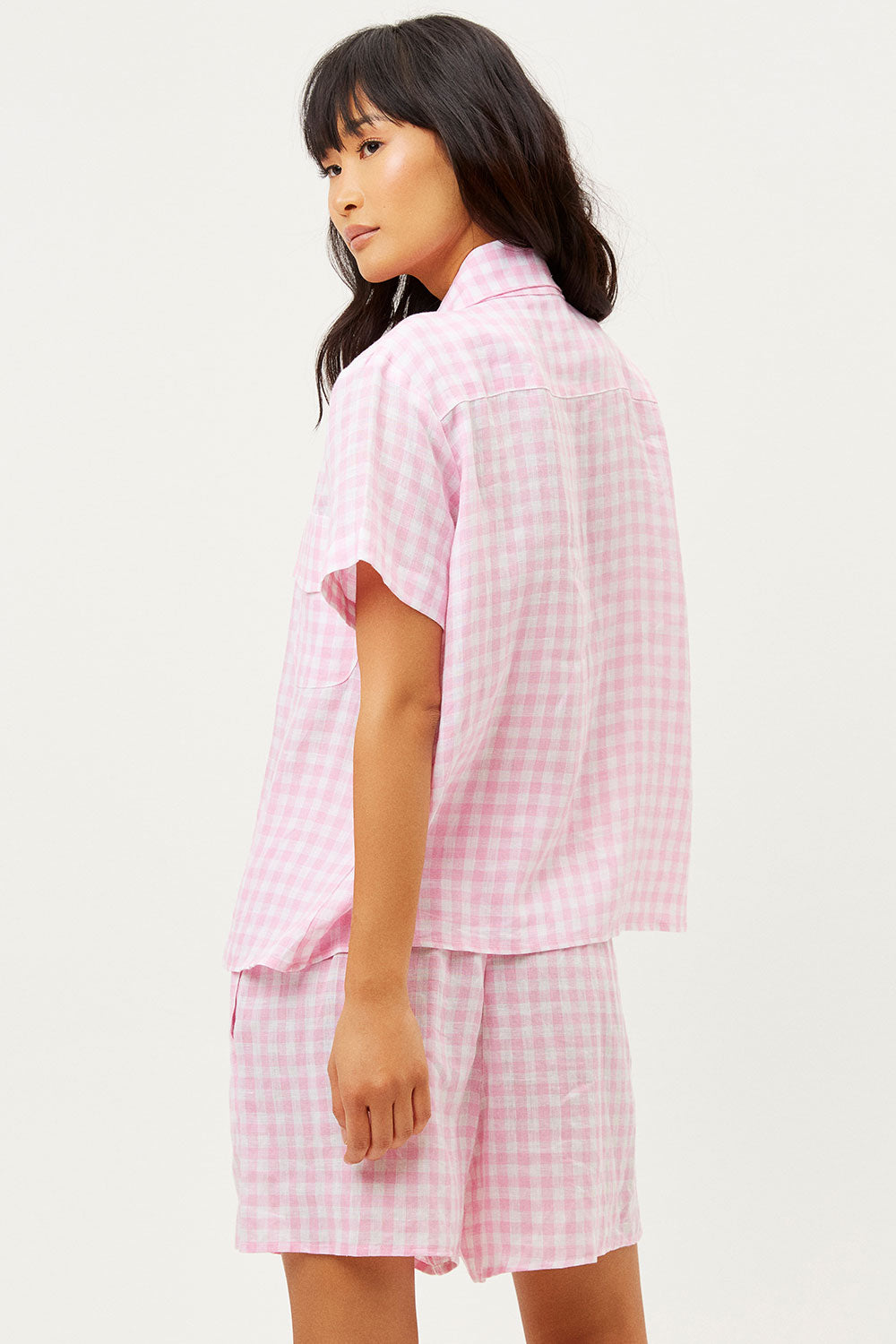 Lou Button Up Top - Pink Picnic - Image 2