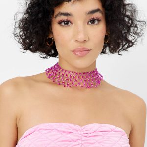 Ocean Drip Necklace - Baby Pink