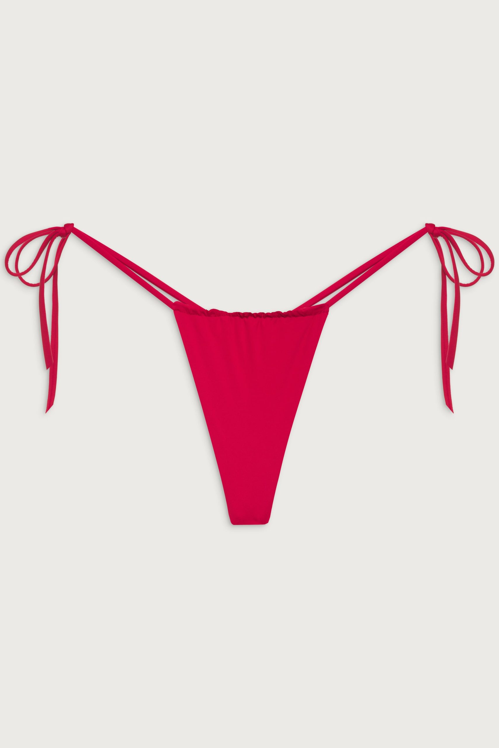 Tia String Bikini Bottom - True Red - Image 3