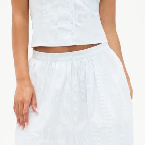 Tory Striped  Skirt - Saltwater Stripe