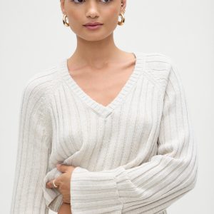 Ashton Cotton Knit Sweater - Cream