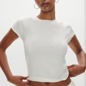 Baylee Knit Tee - Soft Vanilla