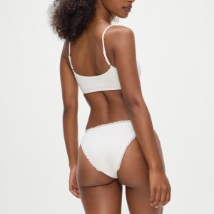 Beck High Waisted Bikini Bottom - White