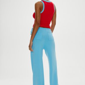 Breeze Low Rise Knit Pants - Blue Vanilla