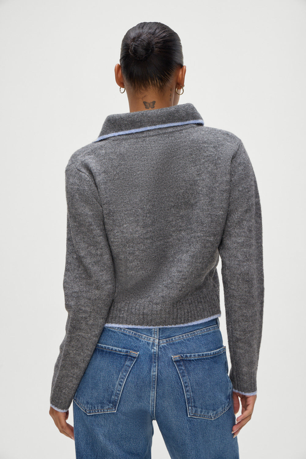 Carolyn Collared Sweater - Winter Sky - Image 2