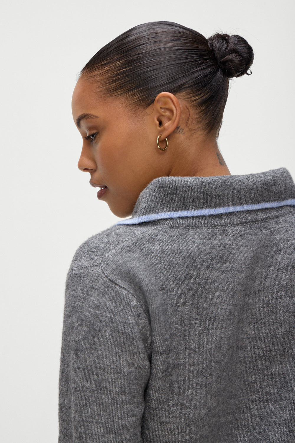 Carolyn Collared Sweater - Winter Sky - Image 4