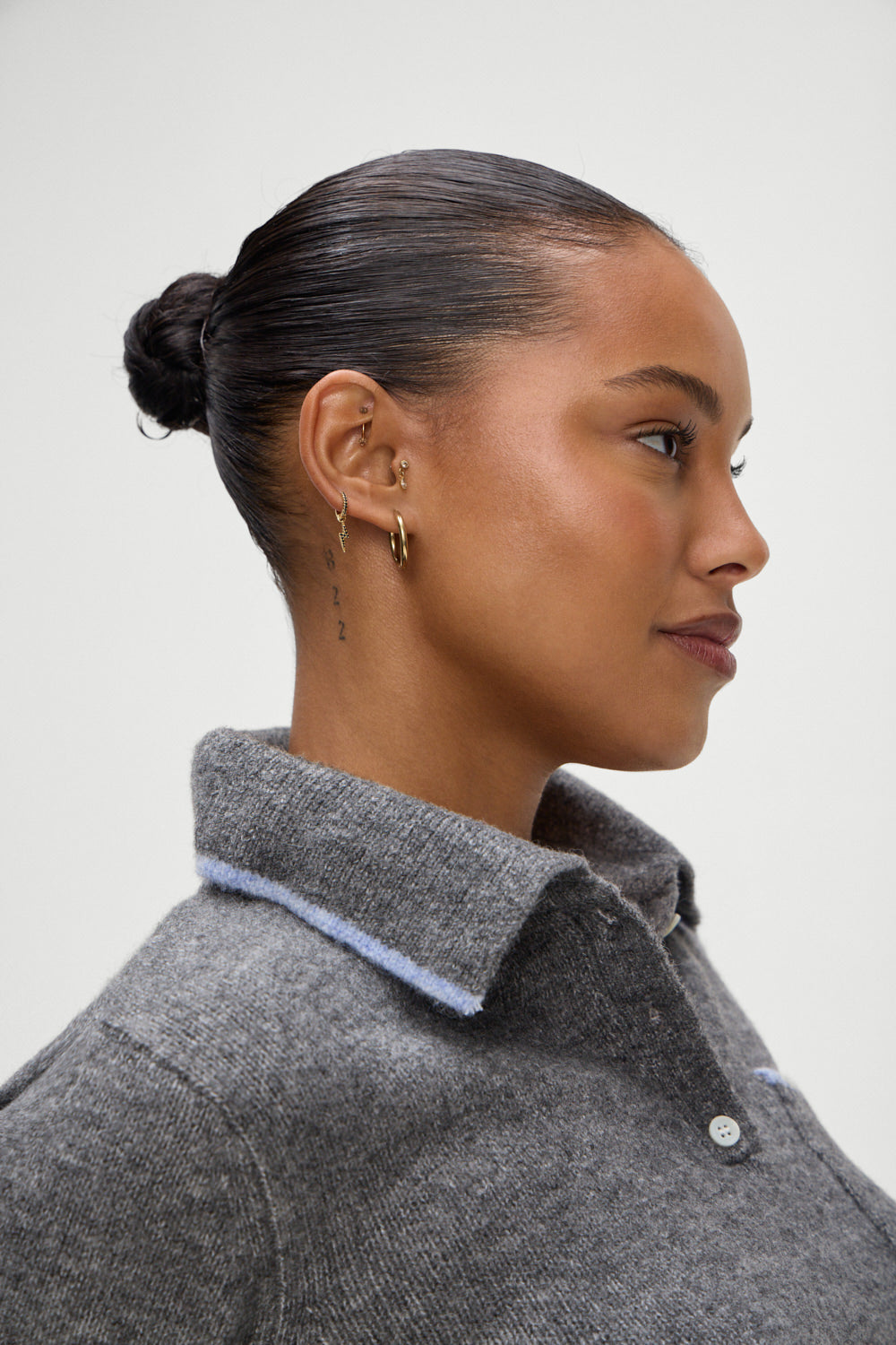Carolyn Collared Sweater - Winter Sky - Image 6