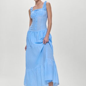 Christabelle Polka Dot Maxi Dress - Raindrop