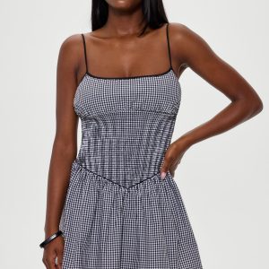 Coast Cotton Gingham Mini Dress - Cottage Tile