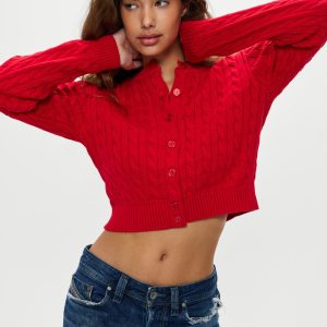Dudley Cable Knit Cardigan - Heartstrings