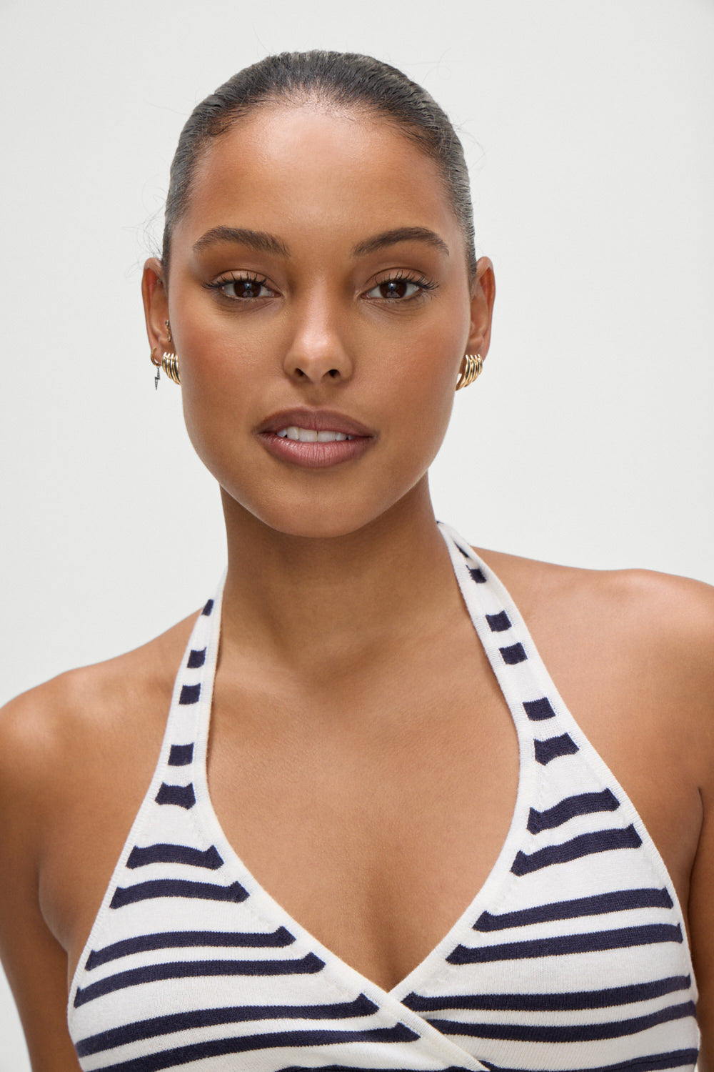 Dylan Knit Halter Top - Starlit Stripe - Image 5