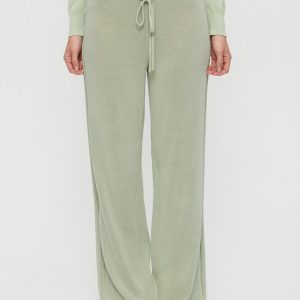 Ela Low Rise Knit Pants - Eucalyptus