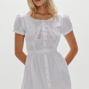 Ivy Cotton Mini Dress - White