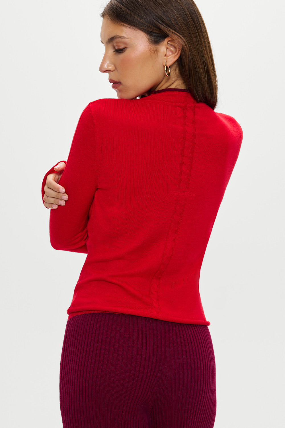 Leo Knit Button Up Cardigan - Ember - Image 4