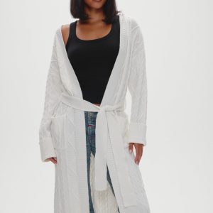 Love Story Duster Cardigan - Cloud White