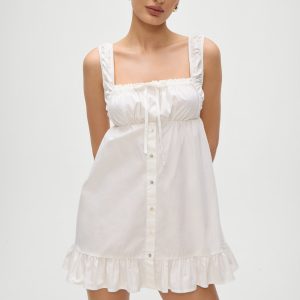 Marilyn Babydoll Dress - White