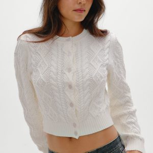 Marley Button Up Knit Cardigan - Honeymoon