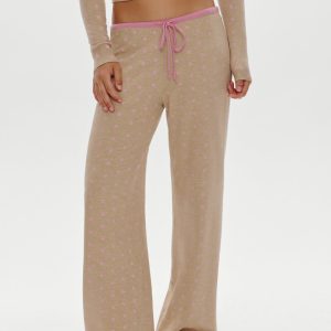 Mellow Knit Pants - Pink Ornaments