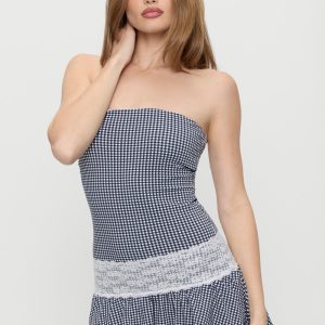 Mirage Gingham Mini Dress - Midnight Wishes