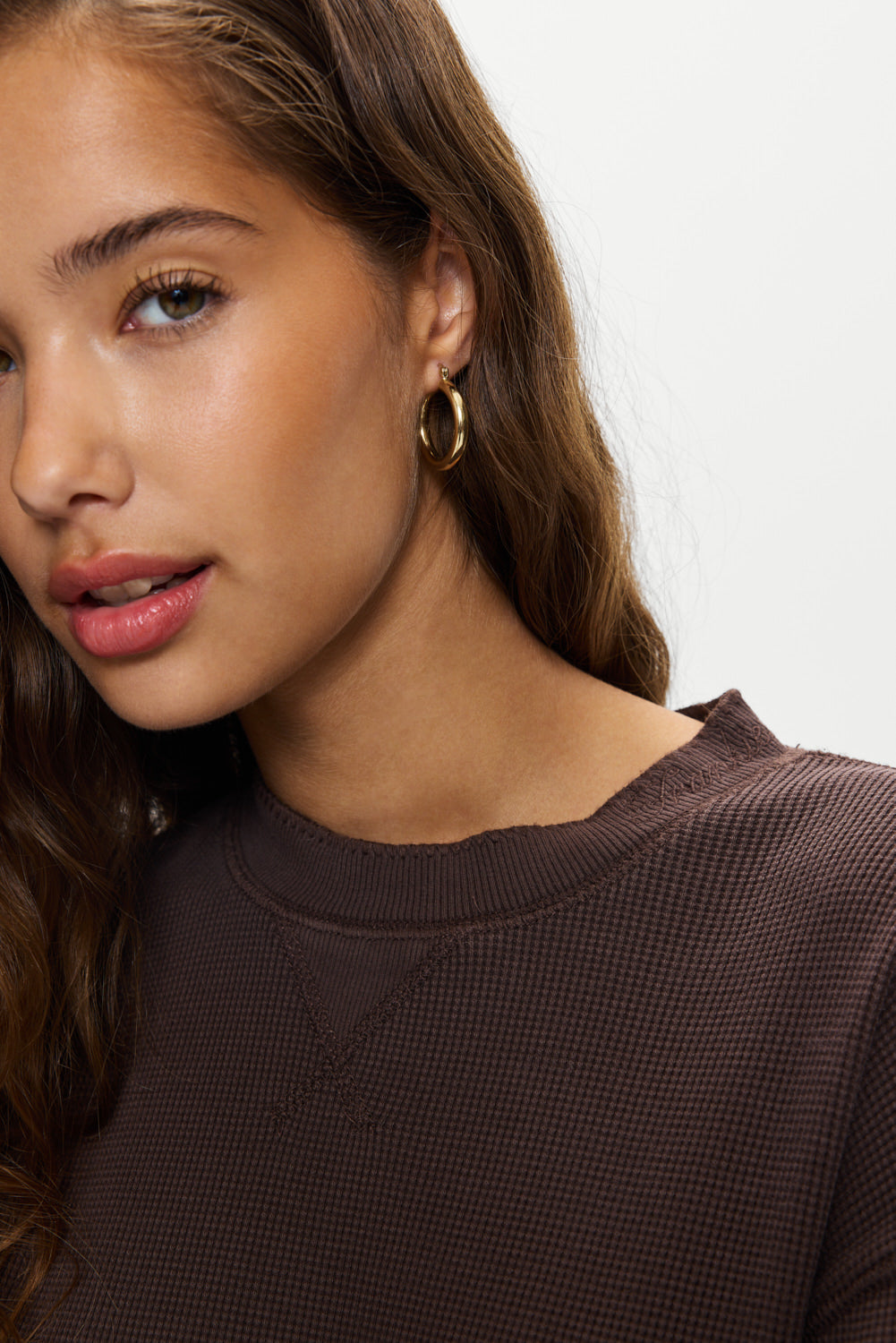 Noah Thermal Long Sleeve Shirt - Walnut - Image 4