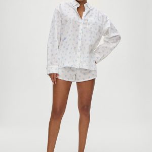 Farmhouse Boxer Sleep Shorts - Periwinkle