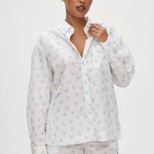 Ralph Long Sleeve Sleep Shirt - Periwinkle