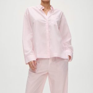 Ralph Long Sleeve Sleep Shirt - Pink Stripe