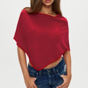 Scout Knit Poncho - Mulberry