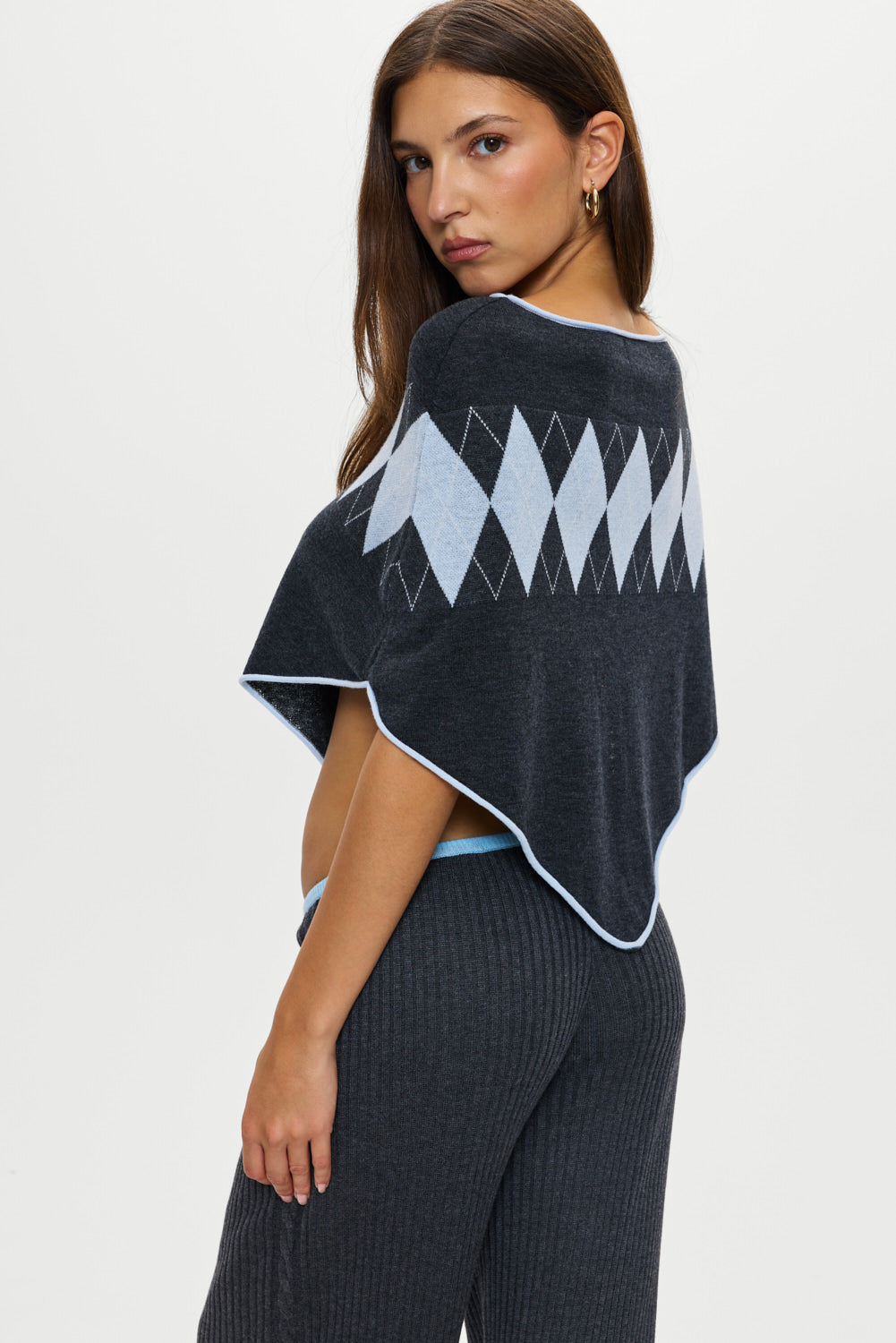 Scout Knit Poncho - Stone - Image 5
