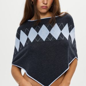 Scout Knit Poncho - Stone