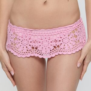 Shelly Crochet Shine Swim Skirt - Blush