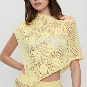 Sophie Crochet Poncho - Whipped Butter