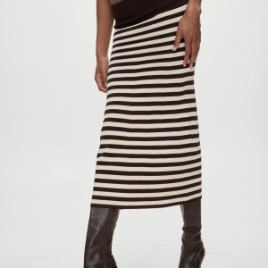 x BELLA HADID Tucker Knit Midi Skirt - Cowboy Stripe