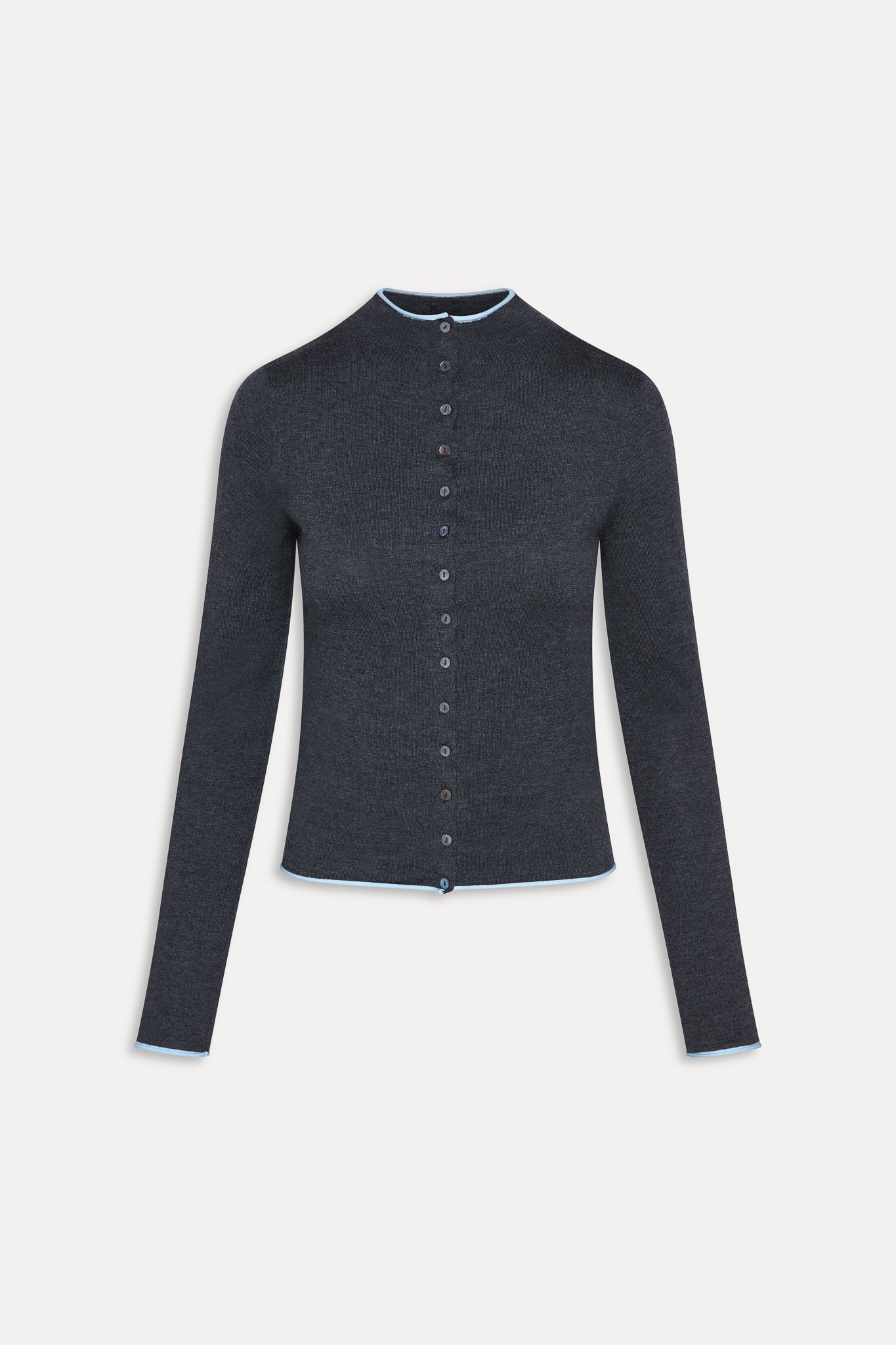 Leo Knit Button Up Cardigan - Stone - Image 3
