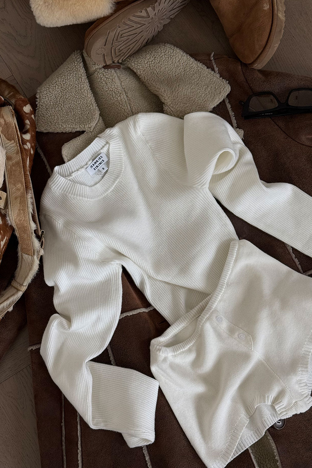 Riley Knit Sweater - White - Image 9