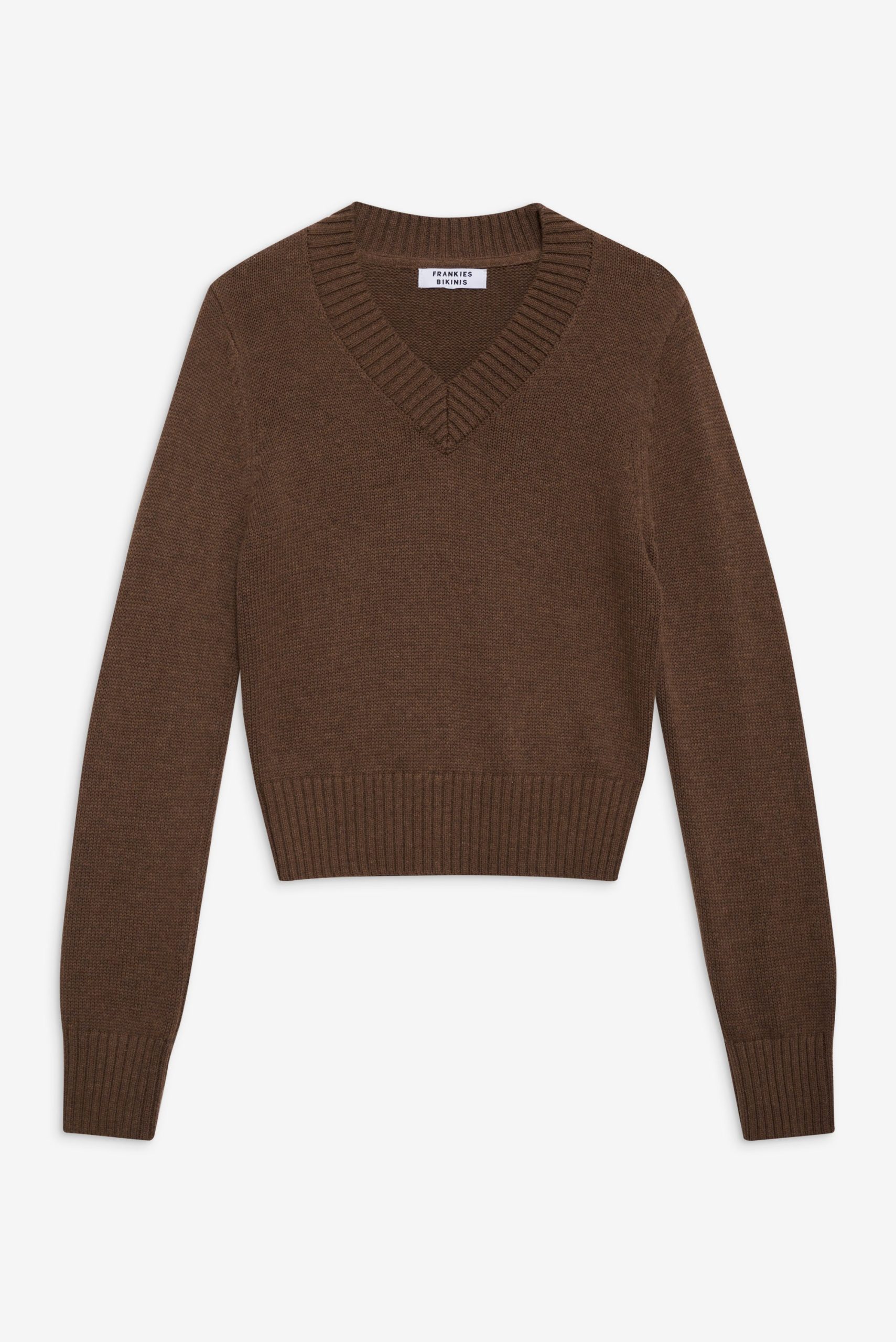 Rowe V Neck Knit Sweater - Maple - Image 3