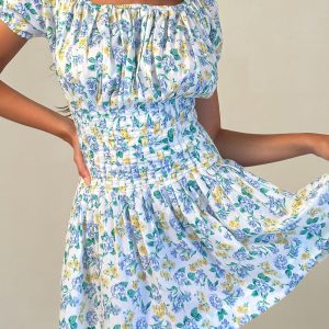 Sadie Mini Dress - Coastal Floral