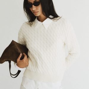 Prince Cable Knit Sweater - Honeymoon