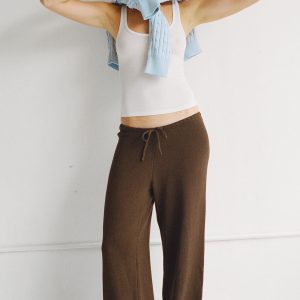 Wesley Knit Pants - Chocolate Brown