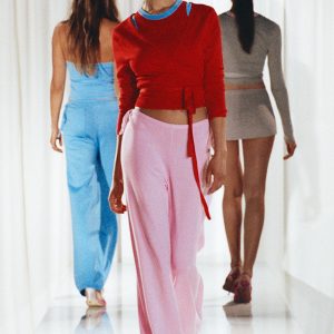 Breeze Low Rise Knit Pants - Strawberries & Cream