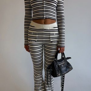 Camden Striped Knit Pants - Starlit Stripe