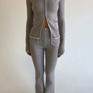 Camden Knit Pants - Rain Cloud
