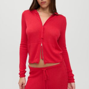 x JENNIE Atlas Knit Hoodie - Lip Tint