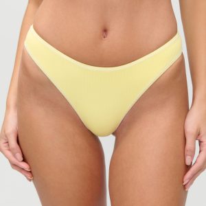 x JENNIE Dove Ribbed Bikini Bottom - Honeycomb