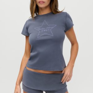 x JENNIE Eva Cotton Tee - Comet